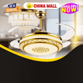 Gold Retractable Blade Ceiling Fan