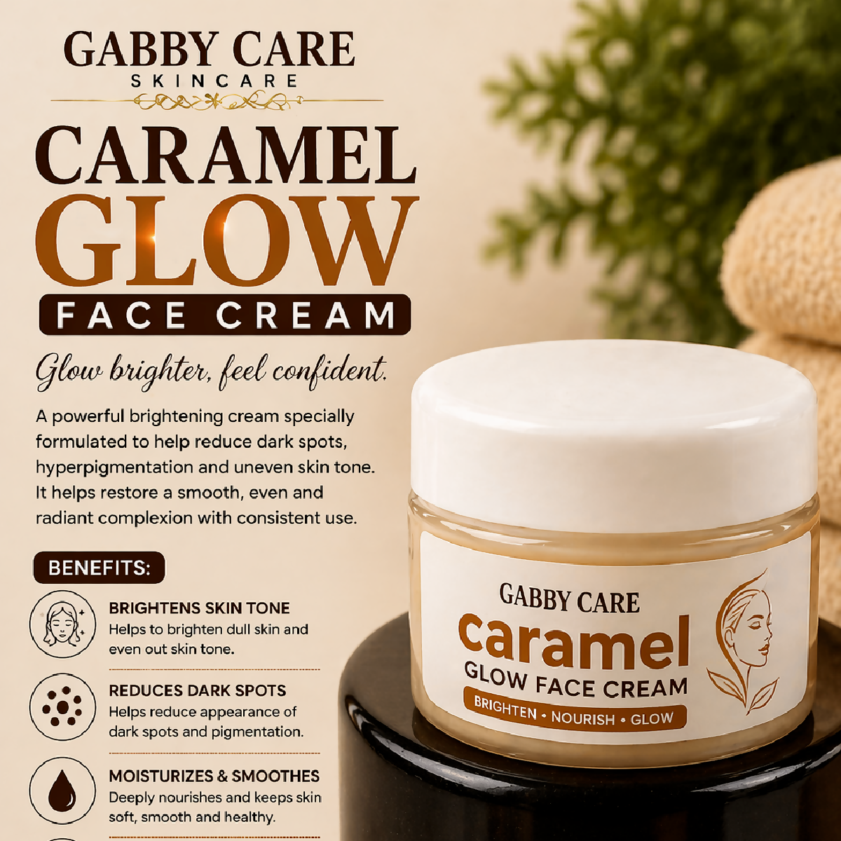 Gabby Care Caramel Glow Face Cream
