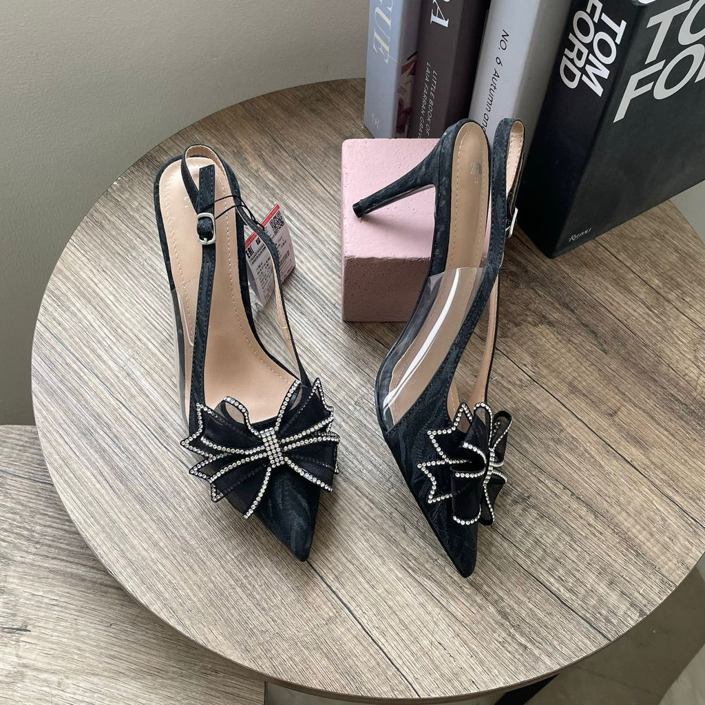 Bow Slingback Heels
