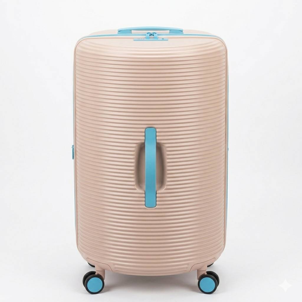 Fashion-Forward Barrel Luggage