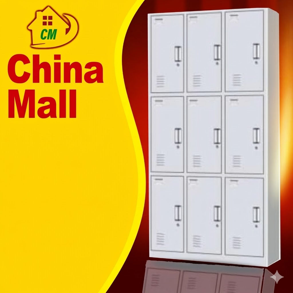 Metal 9-Door Office Storage Lockers
