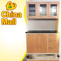 Wooden & White Kitchen Hutch Cabinet