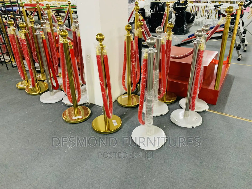 Gold Rope Barrier Stand