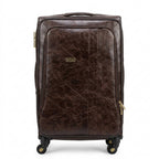 2026 Vintage PU Leather Trolley Suitcase