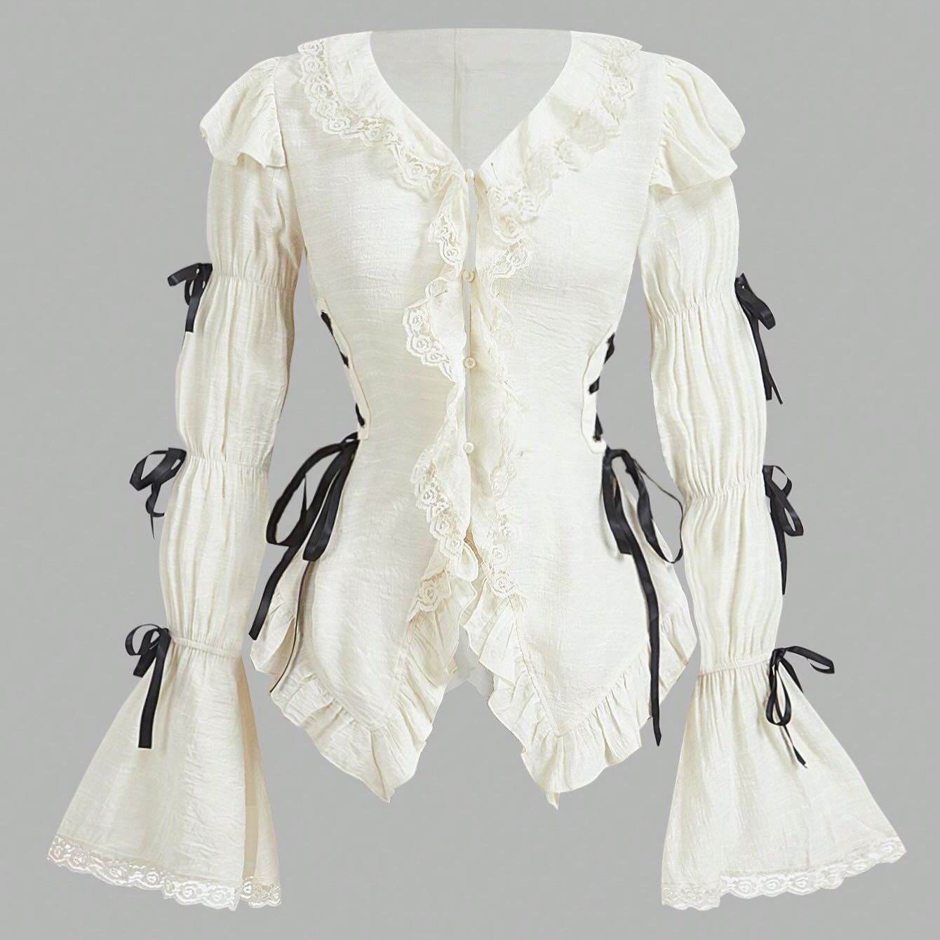Ruffle Bell Sleeve Blouse