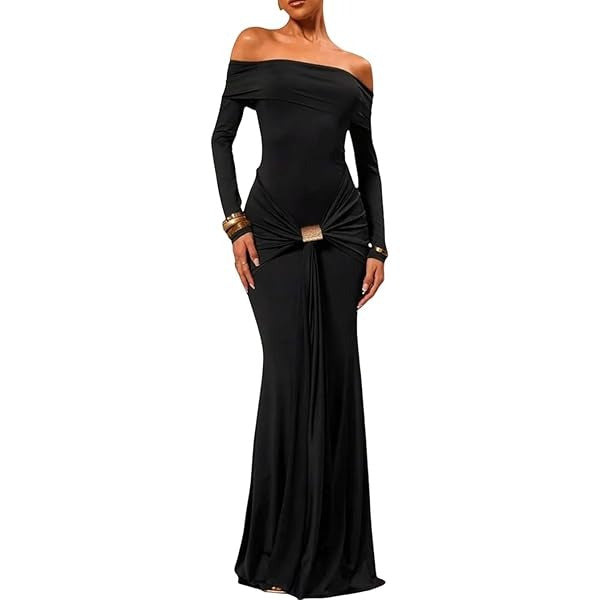 Off-the-Shoulder Maxi Dress