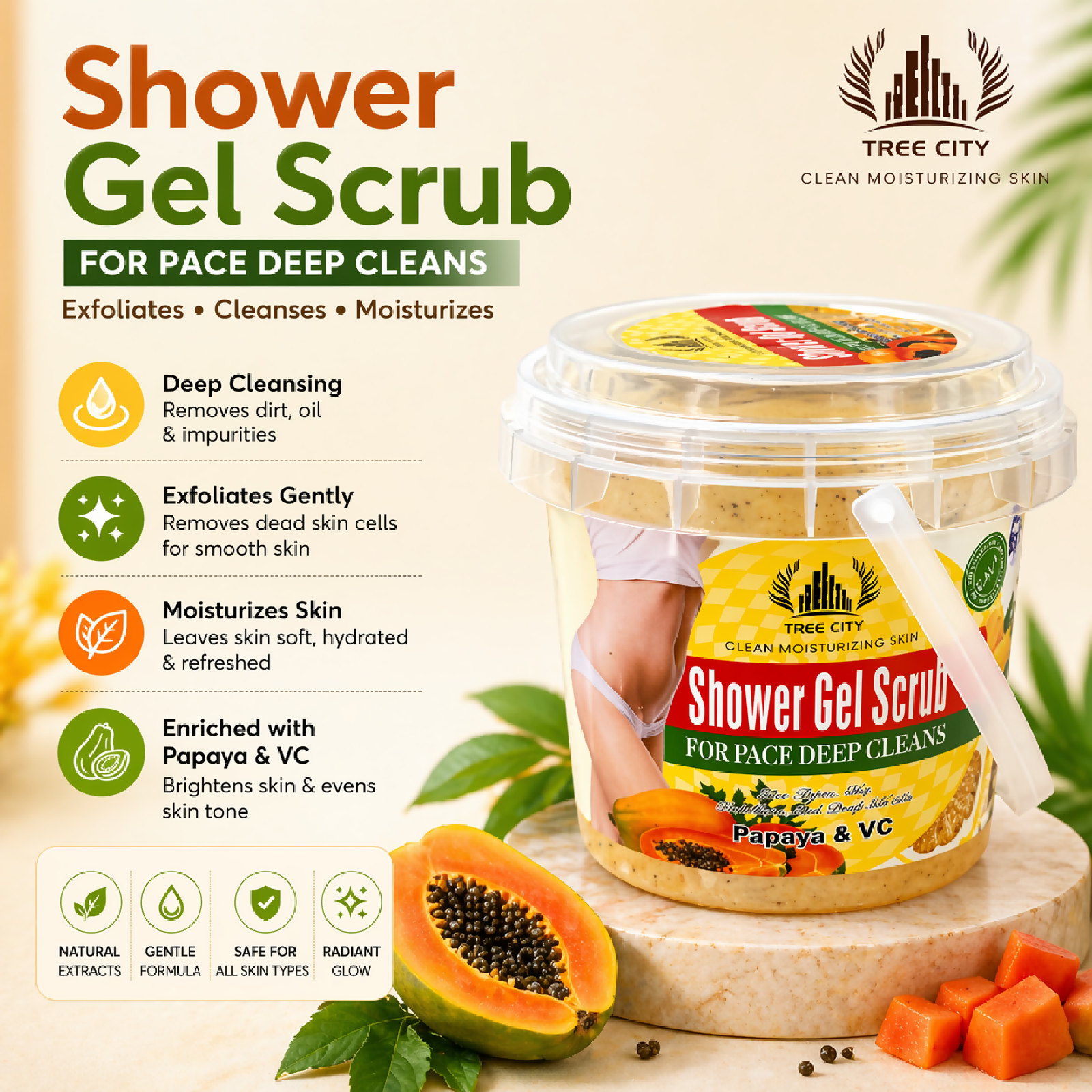 Tree City Shower Gel Scrub
