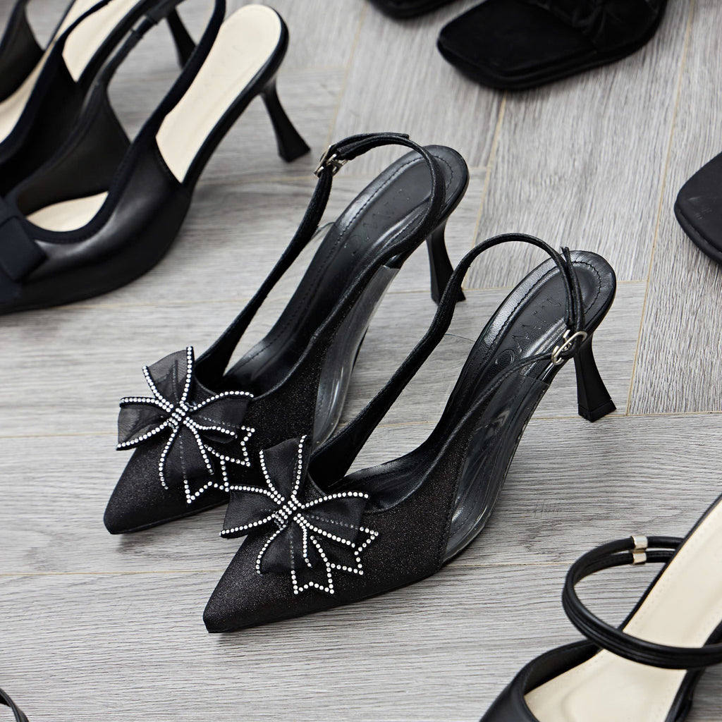 Bow Slingback Heels