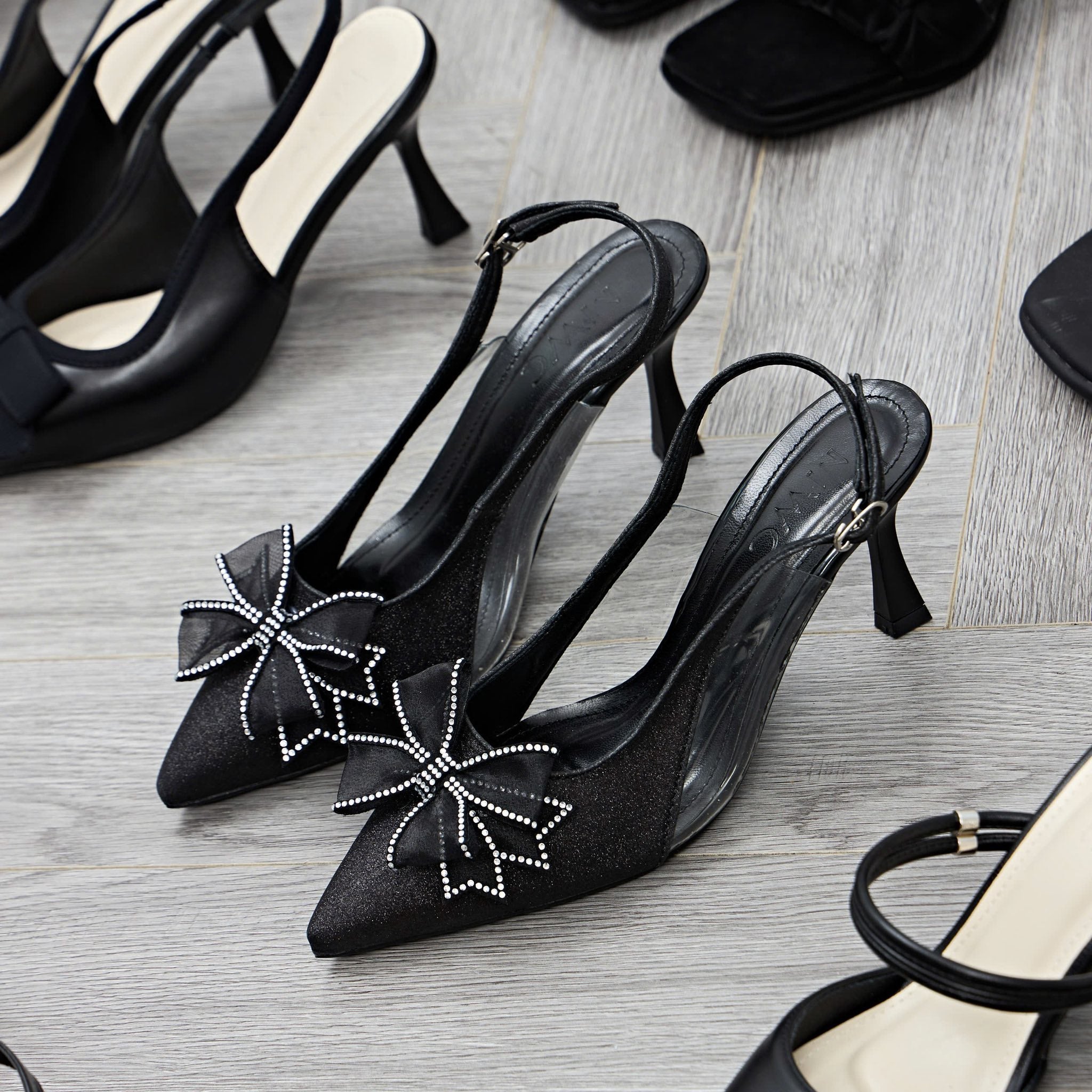 Bow Slingback Heels