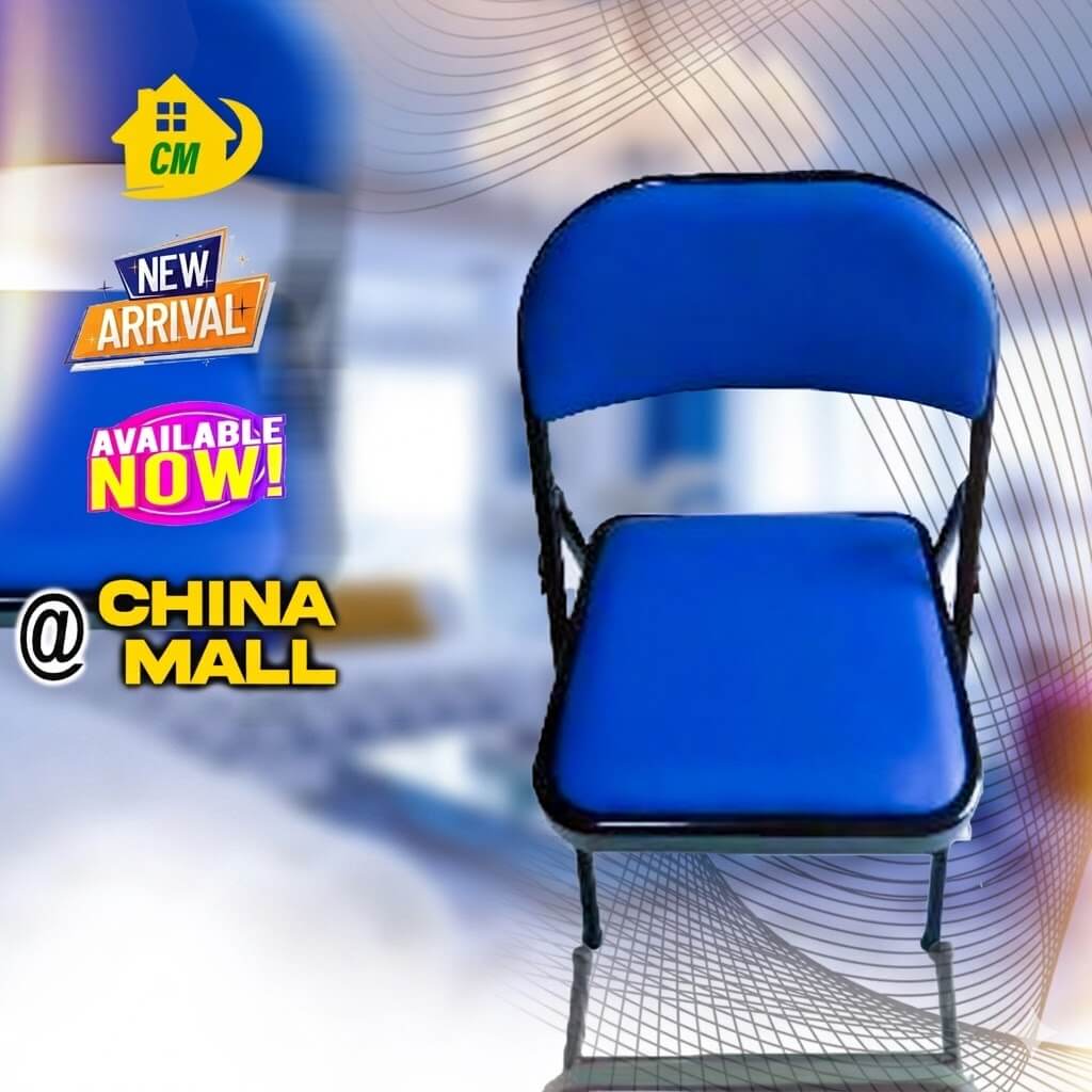 Blue Metal Folding Chair