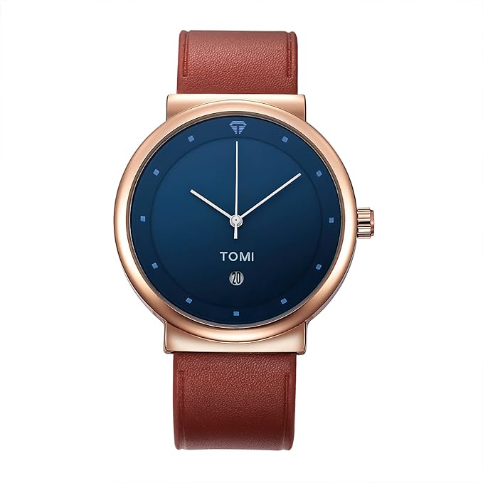 Gold Watch with Blue Dial