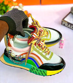 Rainbow Pearl-Embellished Sneakers