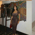 Leopard Print Midi Dress