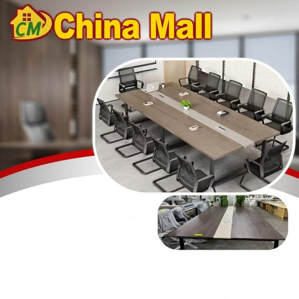 Modern Rectangular Conference Table & Chair Set