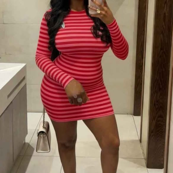 Striped Bodycon Mini Dress