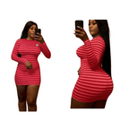 Striped Bodycon Mini Dress