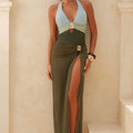 One-Piece & Pleated Maxi Skirt Set