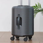 Unique Barrel Shape Hard-Shell Suitcase