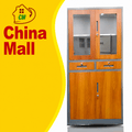 Modern Metal & Wood Veneer File Cabinet