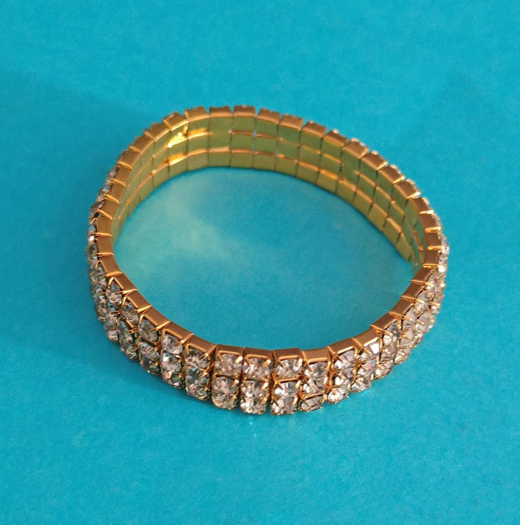 Glamour" 3-Row Crystal Bracelet
