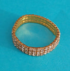 Glamour" 3-Row Crystal Bracelet