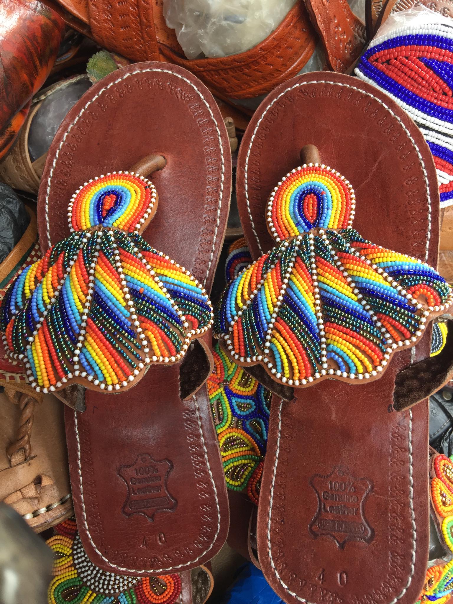 Genuine Handmade Beaded  Slippers