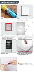 Billboard illuminated led display Menu price list slim advertising movie poster light box