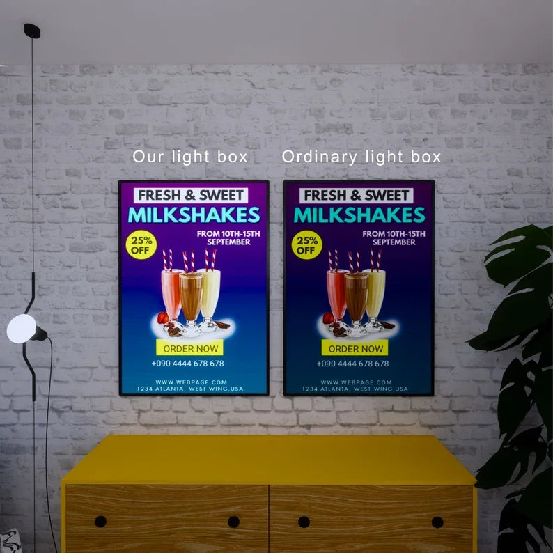 Billboard illuminated led display Menu price list slim advertising movie poster light box