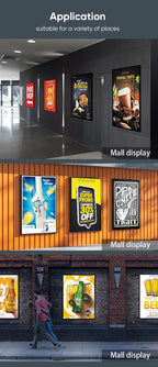 Billboard illuminated led display Menu price list slim advertising movie poster light box