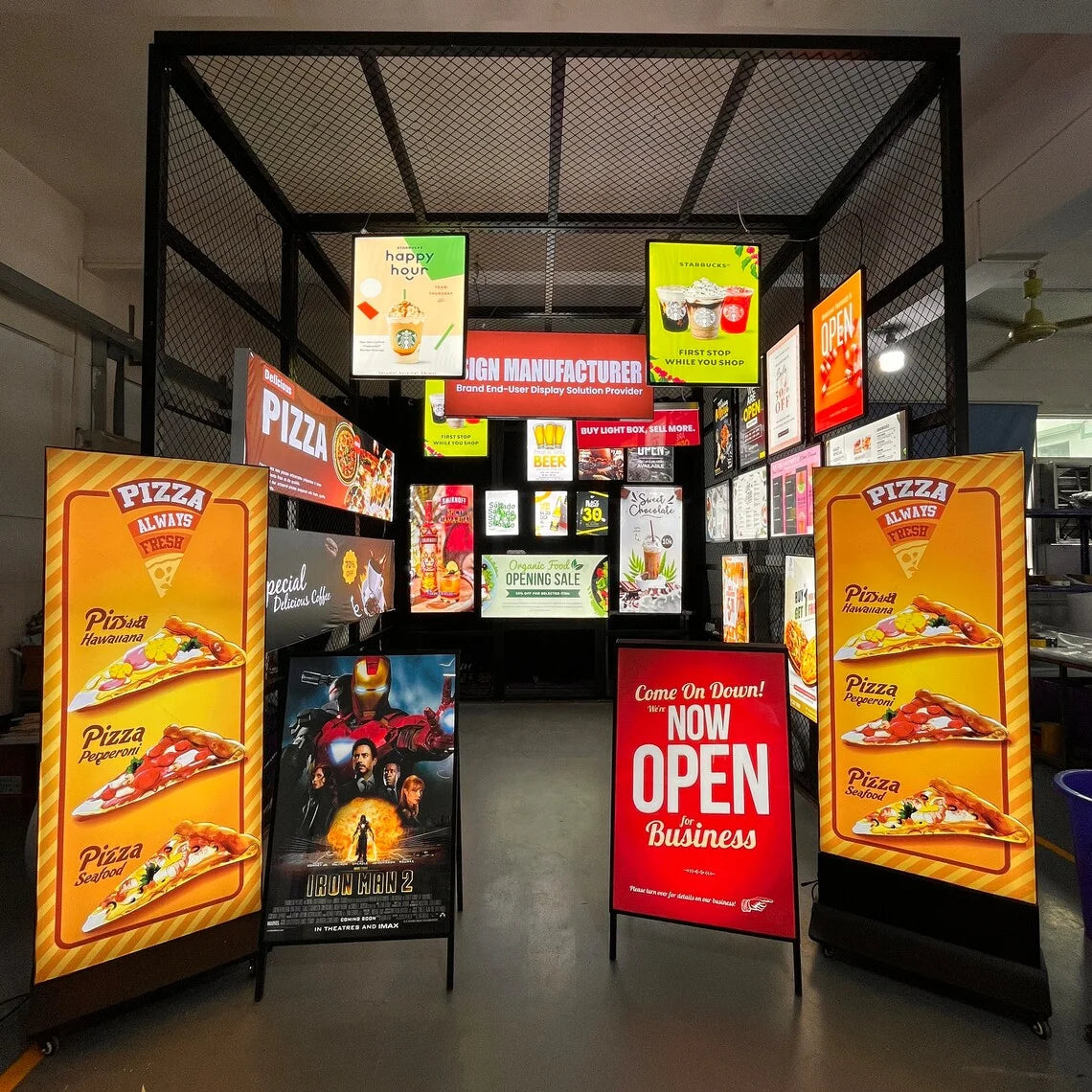 Billboard illuminated led display Menu price list slim advertising movie poster light box