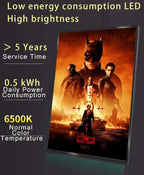 Billboard illuminated led display Menu price list slim advertising movie poster light box