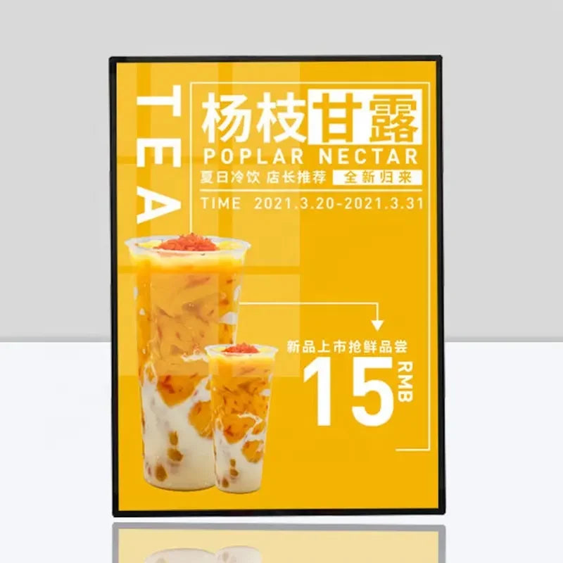 Billboard illuminated led display Menu price list slim advertising movie poster light box