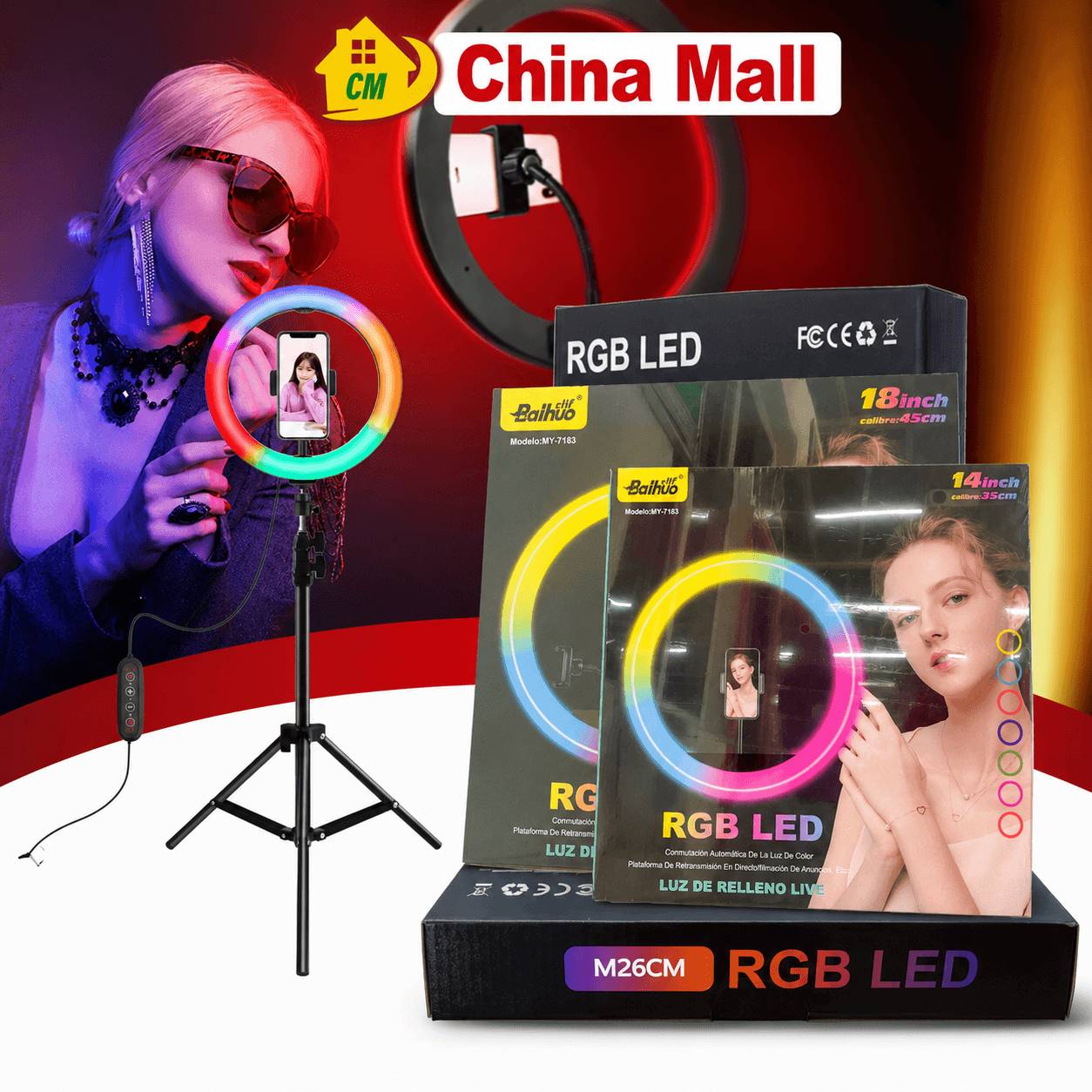 Baihuo 10" RGB Ring