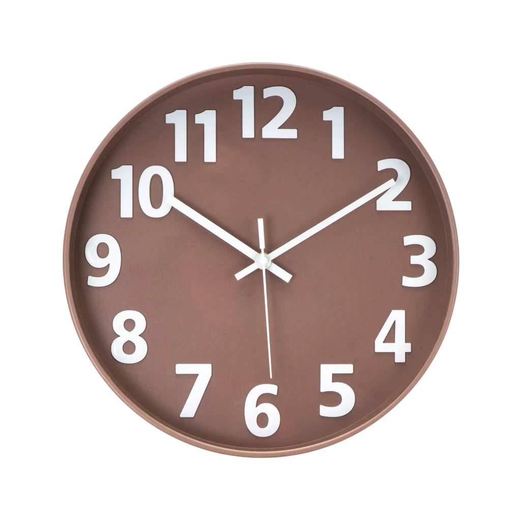 Silent brown clock