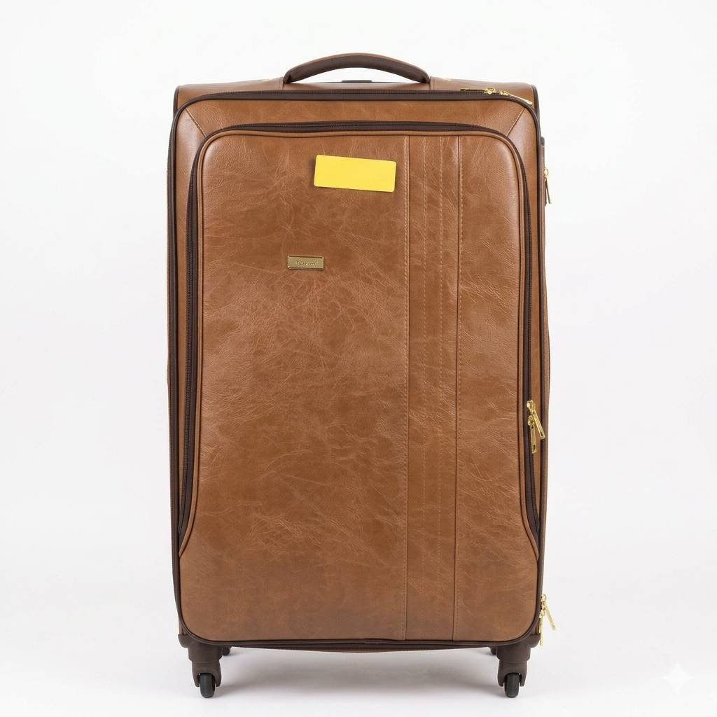 Vintage Trolley Leather Suitcase