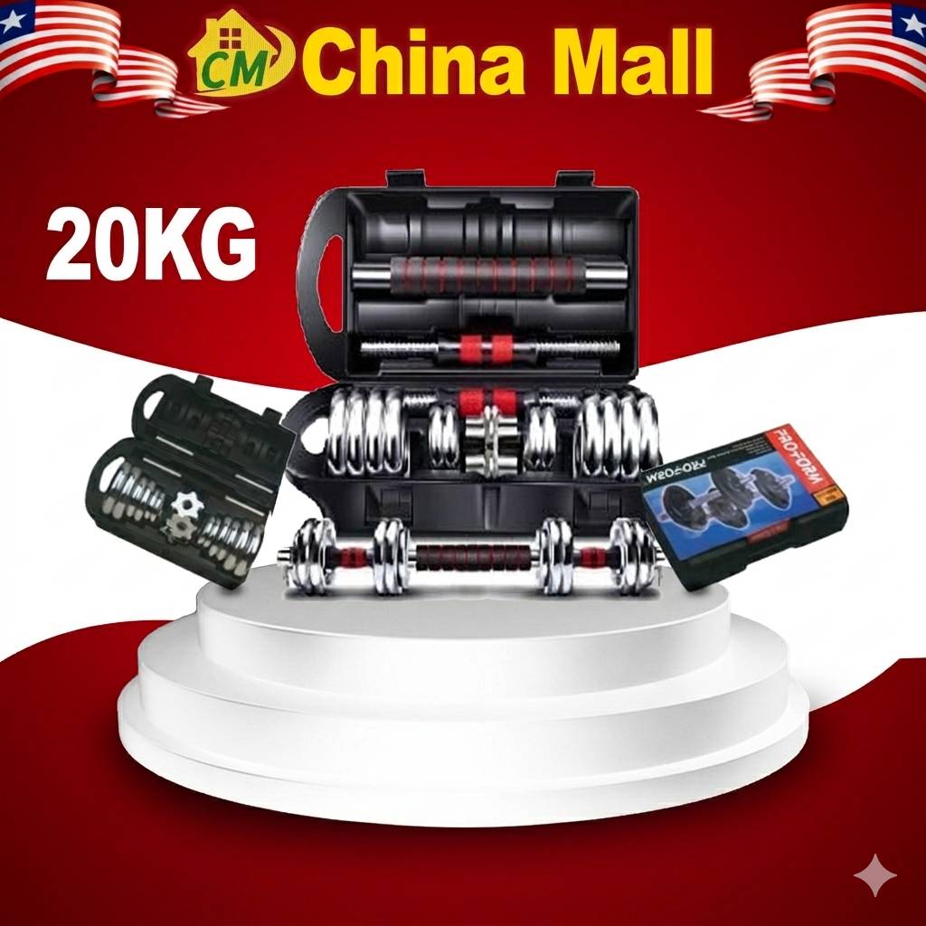 20 kg Cast Iron Adjustable Dumbbell Set