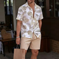 Men's 100% Cotton Beach Shirt & Shorts Set