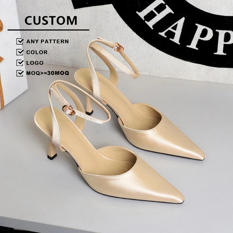 Rhinestone Thin Heels