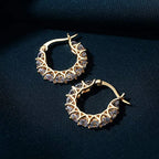 Cubic Zirconia Hoop Earrings