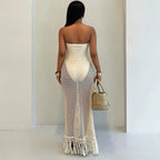 Ibiza Yacht Baddie Knitted Summer Vacay Dress