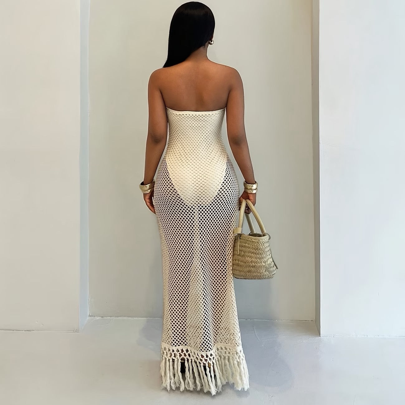 Ibiza Yacht Baddie Knitted Summer Vacay Dress