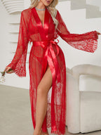 Women's Luxury Lace Robe Kimono & Nightgown Set