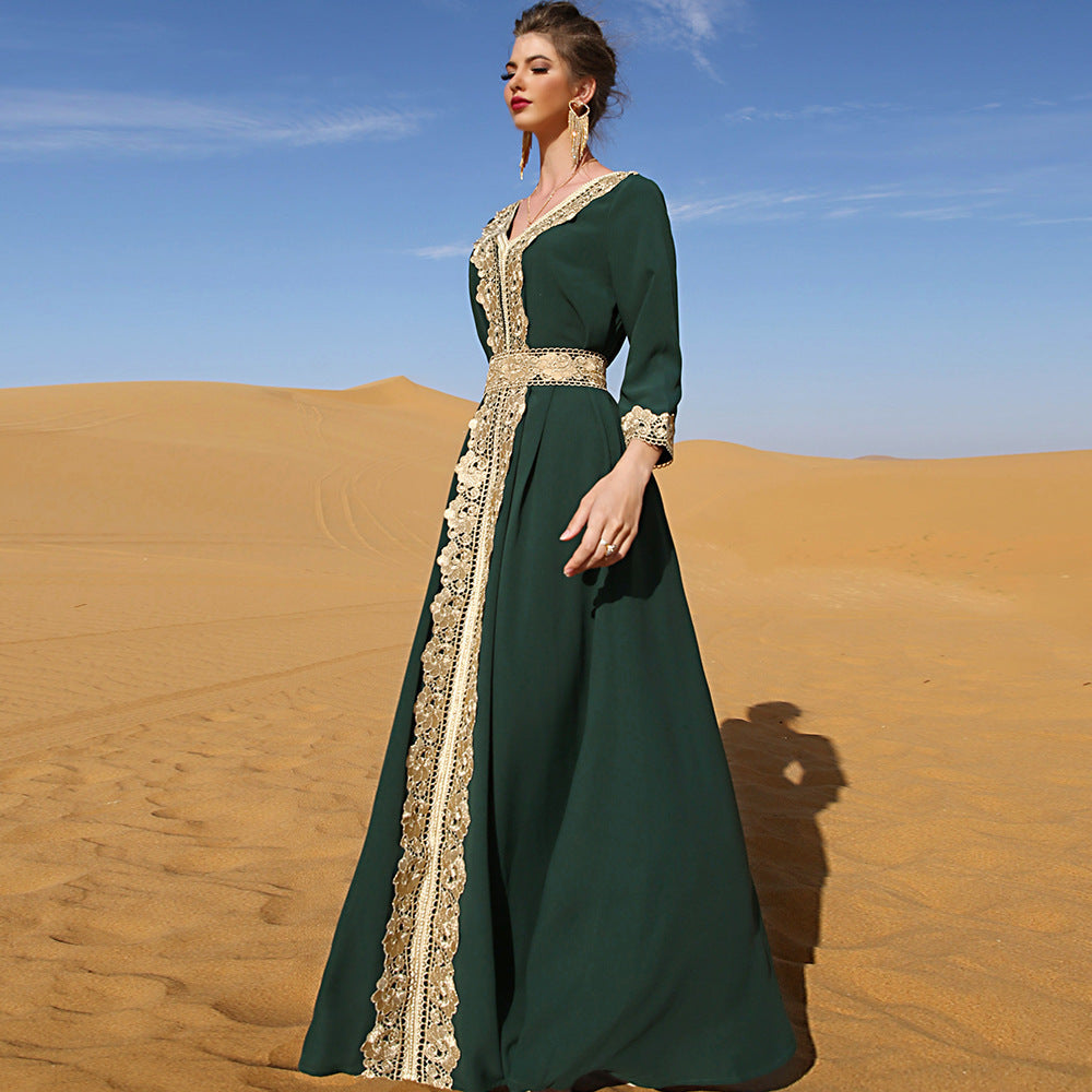 Women's Luxury Embroidered Lace Abaya