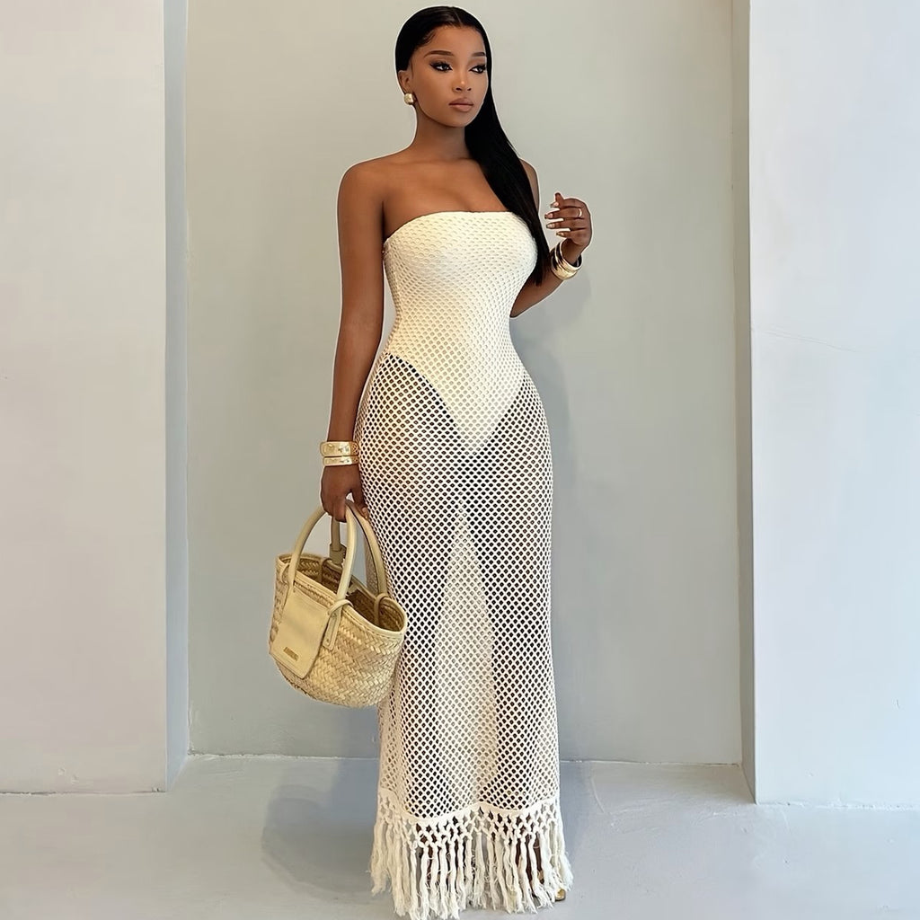Ibiza Yacht Baddie Knitted Summer Vacay Dress