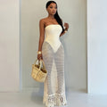 Ibiza Yacht Baddie Knitted Summer Vacay Dress