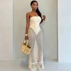 Ibiza Yacht Baddie Knitted Summer Vacay Dress