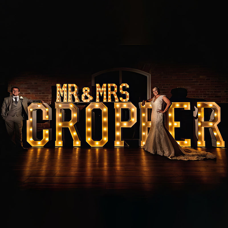 Gold LED Marquee Letter Lights
