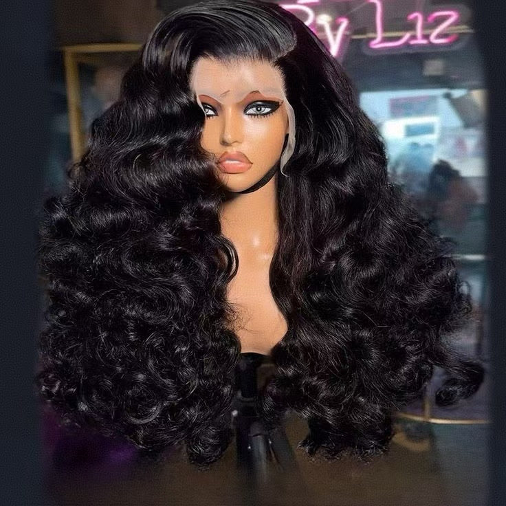 Black Curly Lace Front Wig