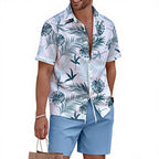 Men's Beach Shirt and Shorts Set