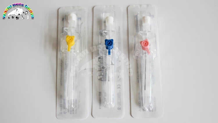 10-50pcs IV Cannula with Injection Port & Wings Sterile I V Catheters 20G 22G 24G Veterinary Equipment